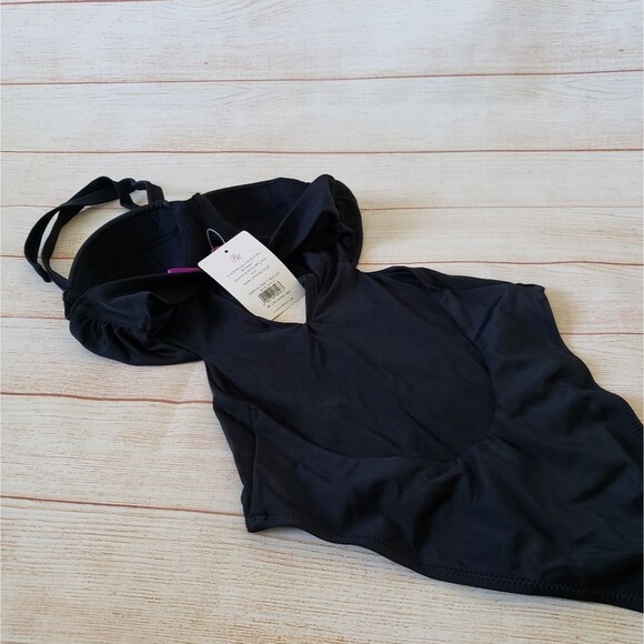 L'Agent by Agent Provocateur Adrina Halter Cutout One-Piece Swimsuit Black XS - Picture 9 of 15